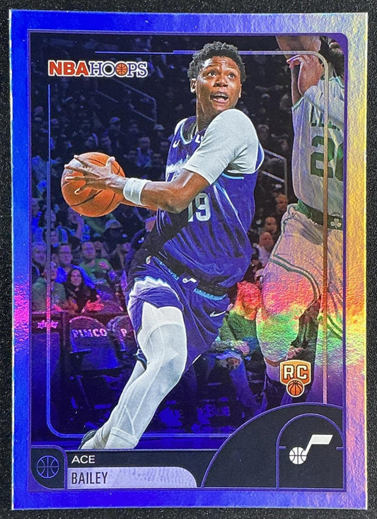 ACE BAILEY 2025-26 TOPPS HOOPS #38 RAINBOW FOIL RC JAZZ