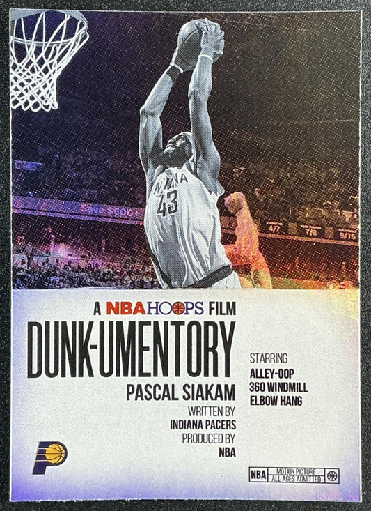 PASCAL SIAKAM 2025-26 TOPPS HOOPS #D-5 DUNK-UMENTORY RAINBOW FOIL PACERS