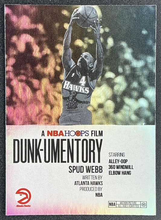 SPUD WEBB 2025-26 TOPPS HOOPS #D-7 DUNK-UMENTORY HAWKS