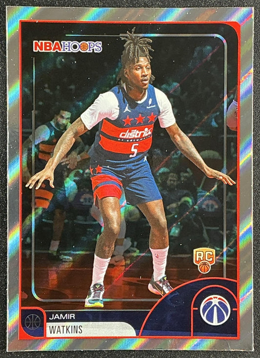 JAMIR WATKINS 2025-26 TOPPS HOOPS #19 LIGHT BURST RC WIZARDS