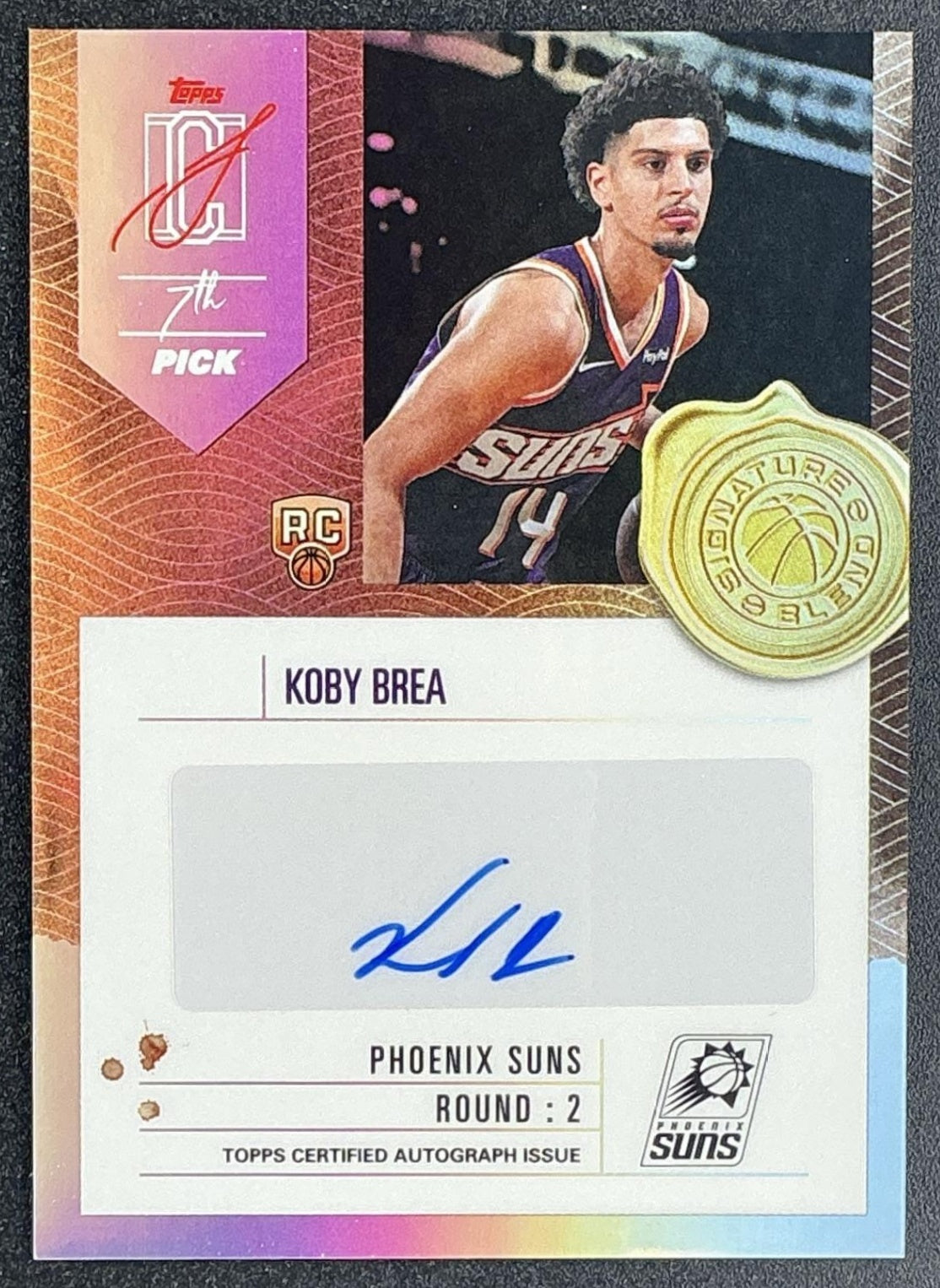 KOBY BREA 2025-26 TOPPS SIGNATURE CLASS #SB-KB BLEND RC AUTO SUNS