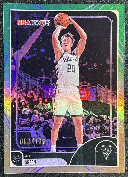 AJ GREEN 2025-26 TOPPS HOOPS #33 RAINBOW GOLD AND FOIL 82/199 BUCKS