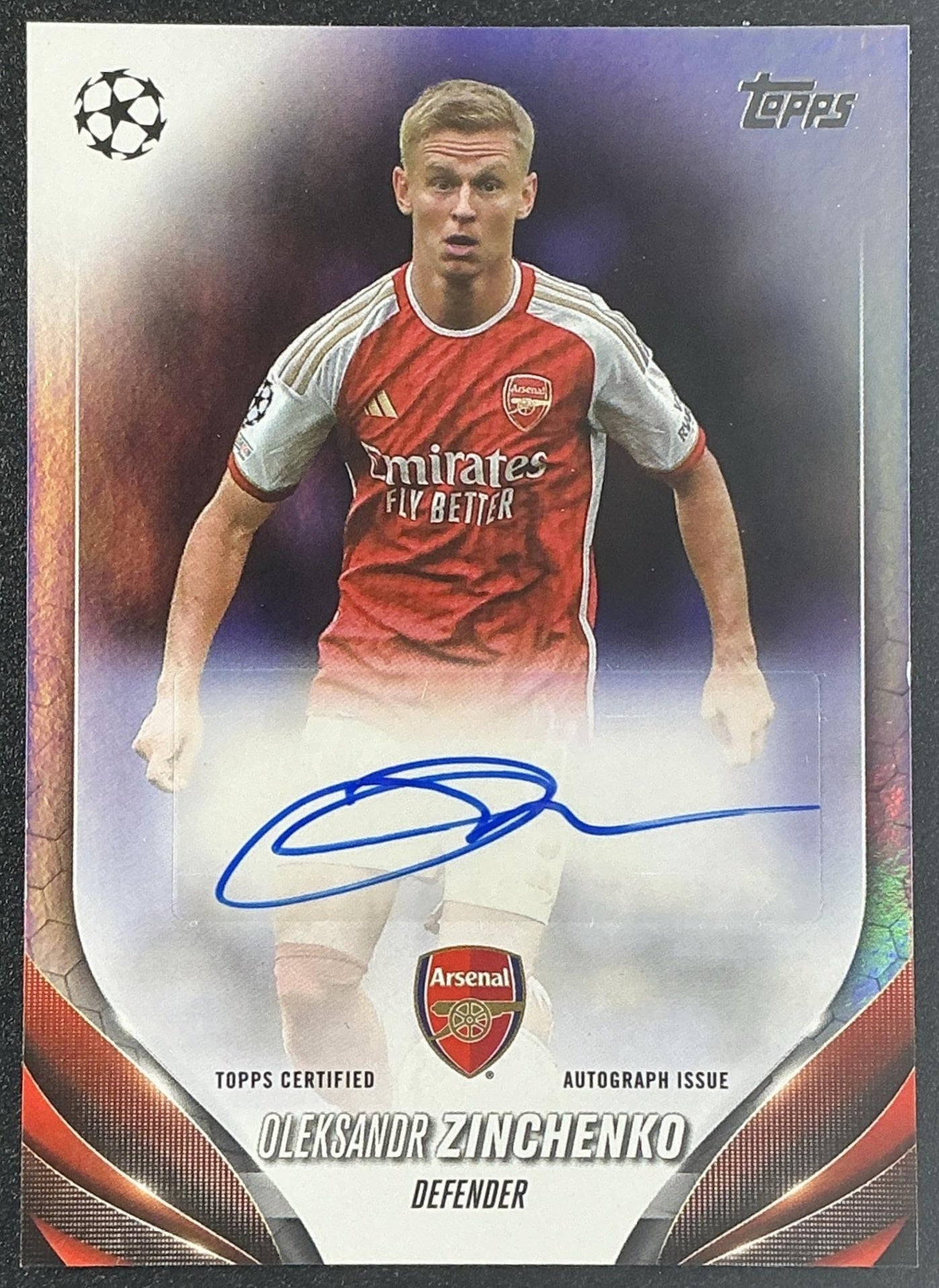 OLEKSANDR ZINCHENKO 2023-24 TOPPS UEFA CLUB COMPETITIONS #A-OZ AUTO ARSENAL