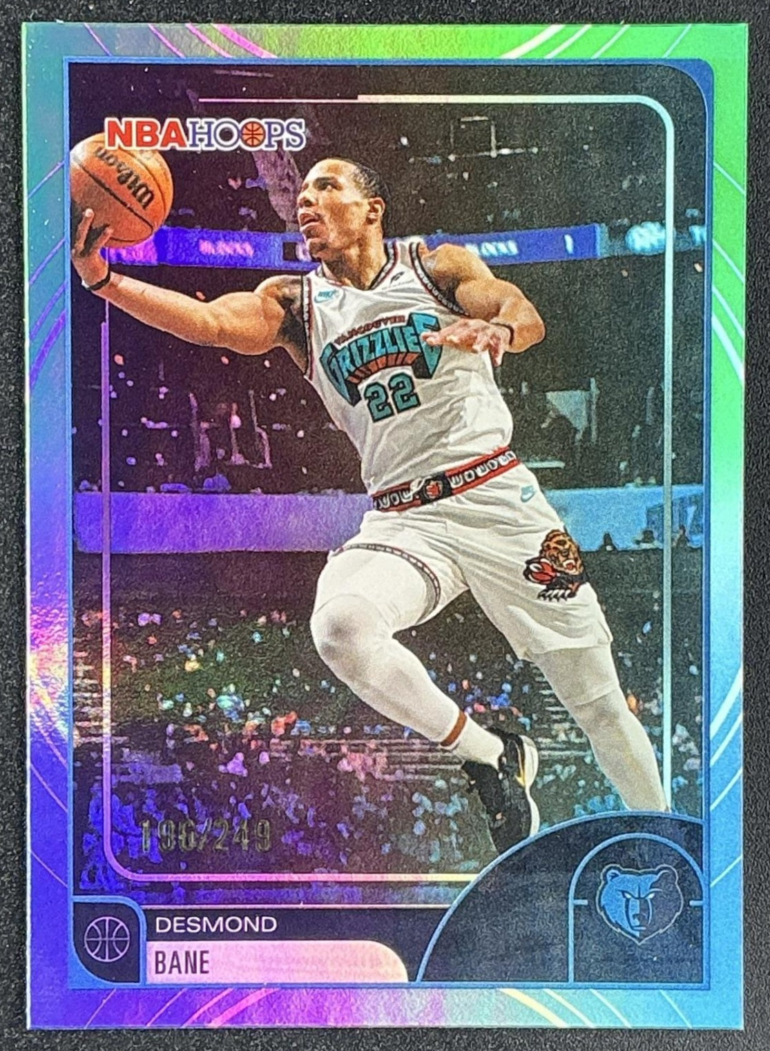 2025 Topps Hoops Desmond Bane #214 Rainbow Green and Blue Foil /249