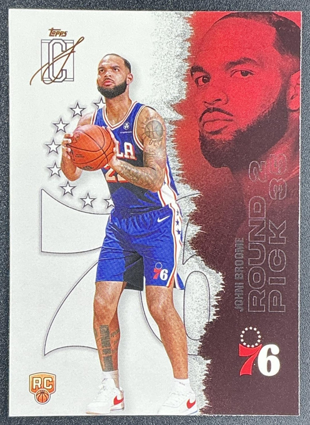 JOHNI BROOME 2025-26 TOPPS SIGNATURE CLASS #128 ROOKIE RC 76ERS