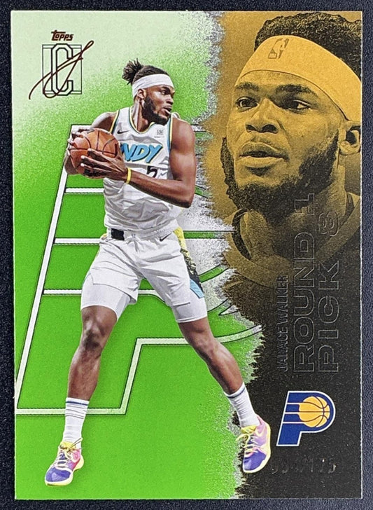 JARACE WALKER 2025-26 TOPPS SIGNATURE CLASS #4 VETERAN LIME FOIL /175 PACERS