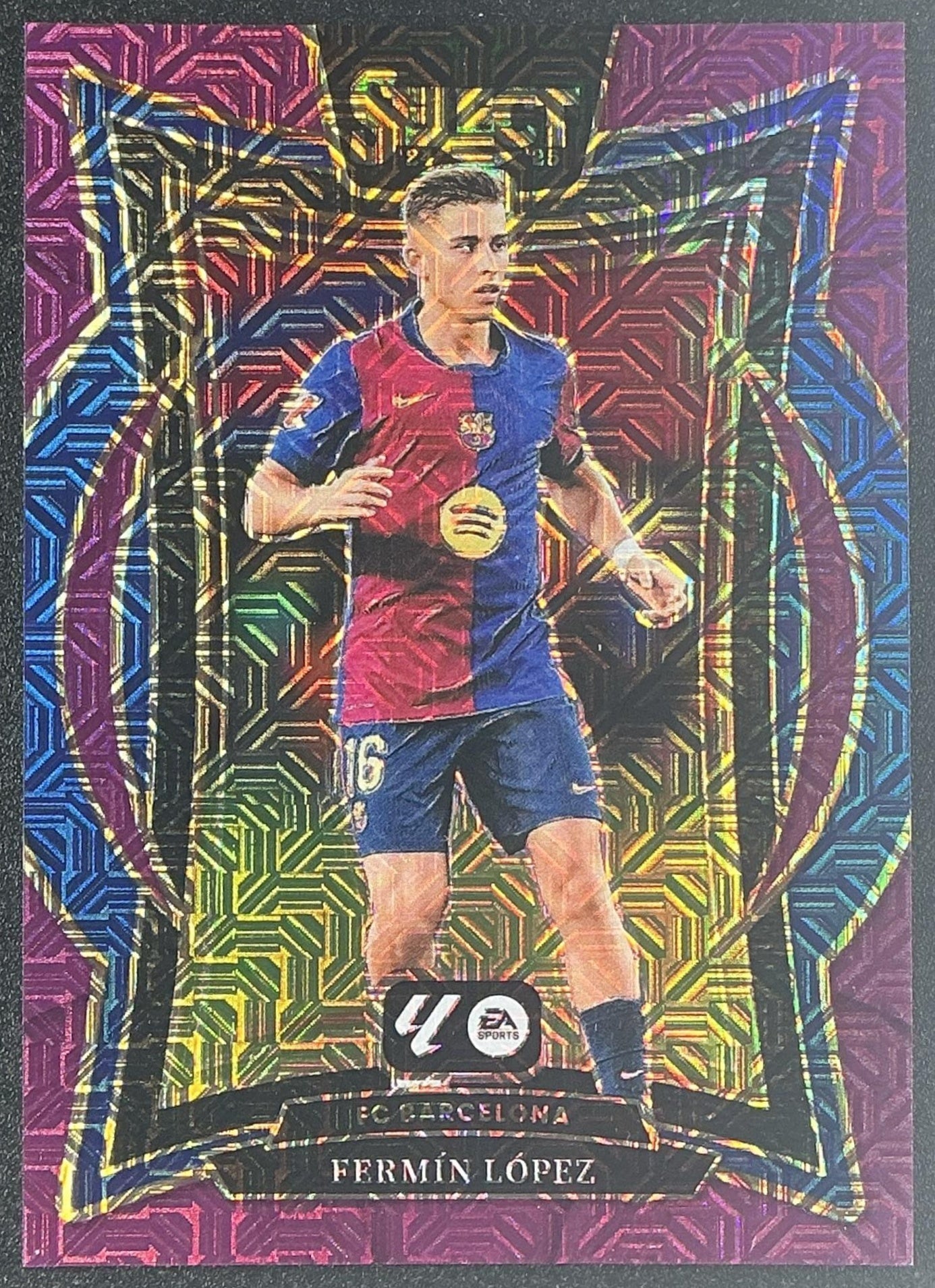 2024 Panini Select La Liga Fermin Lopez #54 Purple Mojo Prizm Terrace