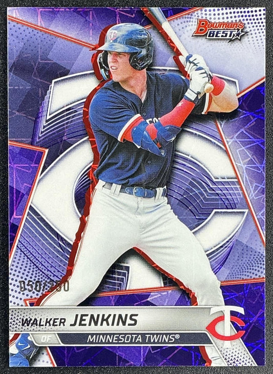 2025 Bowman's Best Walker Jenkins Top Prospects Purple Lazer Refractor /250