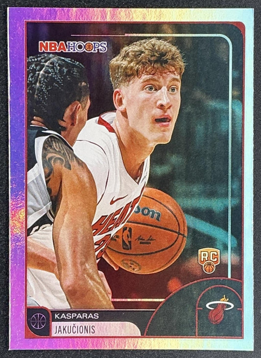 KASPARAS JAKUCIONIS 2025-26 TOPPS HOOPS #75 RC HEAT