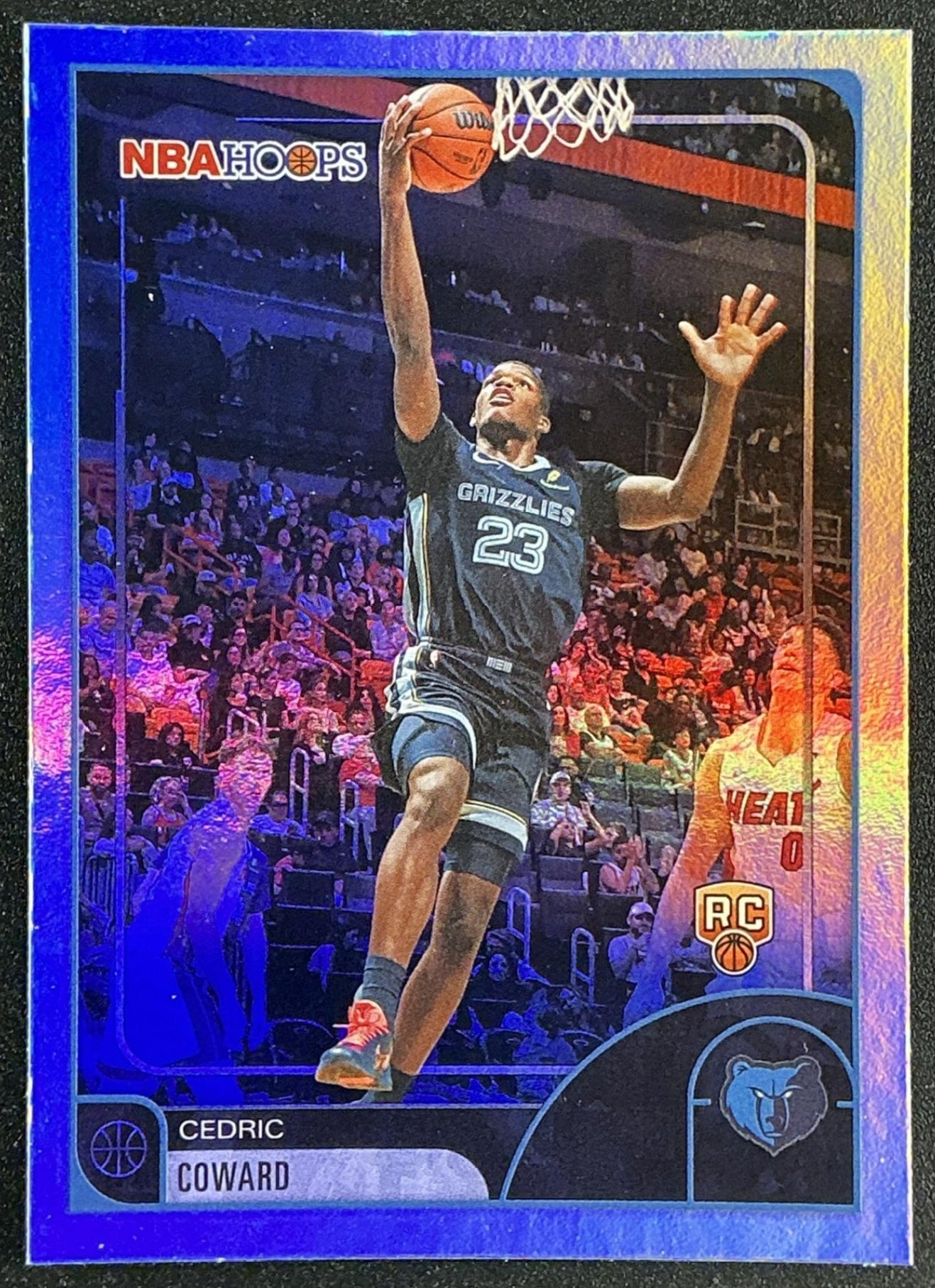 CEDRIC COWARD 2025-26 TOPPS HOOPS #90 RAINBOW FOIL RC GRIZZLIES