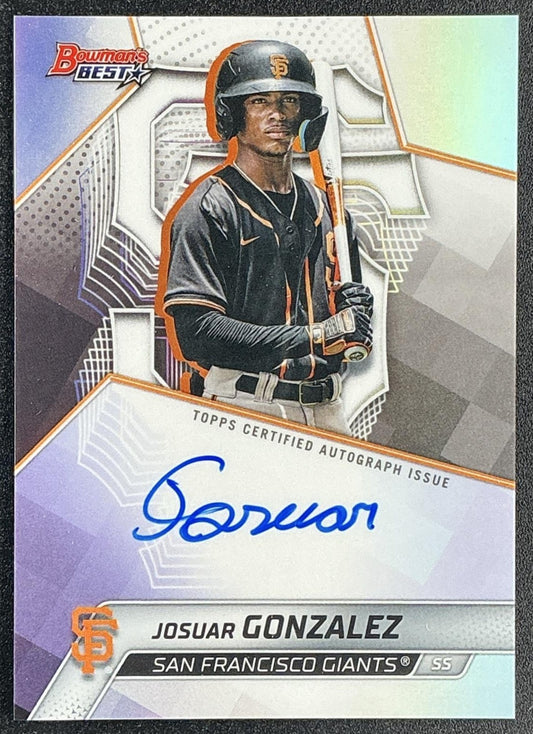 JOSUAR GONZALEZ 2025 BOWMAN'S BEST #B25-JG BEST OF AUTO REFRACTOR GIANTS