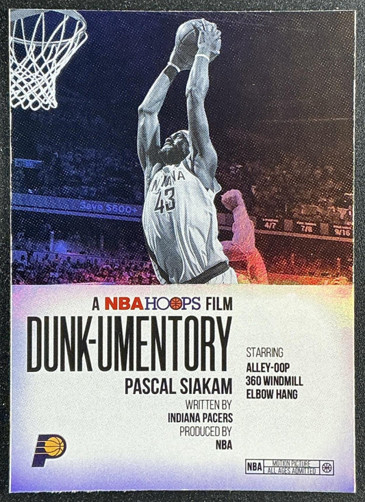 PASCAL SIAKAM 2025-26 TOPPS HOOPS #D-5 DUNK-UMENTORY RAINBOW FOIL PACERS