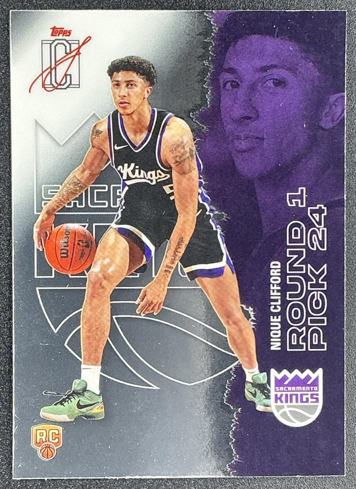 NIQUE CLIFFORD 2025-26 TOPPS SIGNATURE CLASS #120 CHROME ROOKIE RC KINGS