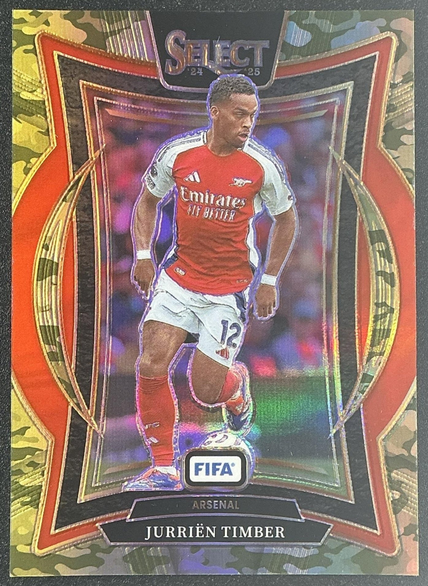 JURRIEN TIMBER 2024-25 PANINI SELECT FIFA #14 TERRACE CAMO 73/135 ARSENAL