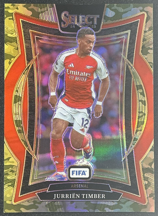 JURRIEN TIMBER 2024-25 PANINI SELECT FIFA #14 TERRACE CAMO 73/135 ARSENAL