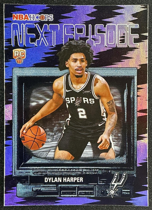 DYLAN HARPER 2025-26 TOPPS HOOPS #NE-2 NEXT EPISODE RAINBOW FOIL RC SPURS