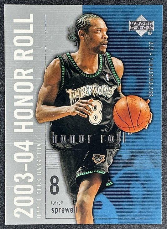LATRELL SPREWELL 2003-04 UPPER DECK HONOR ROLL #48 TIMBERWOLVES
