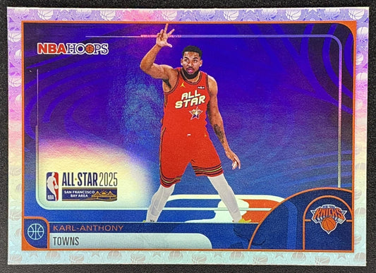 KARL-ANTHONY TOWNS 2025-26 TOPPS HOOPS #292 RAINBOW FOIL ALL-STAR KNICKS