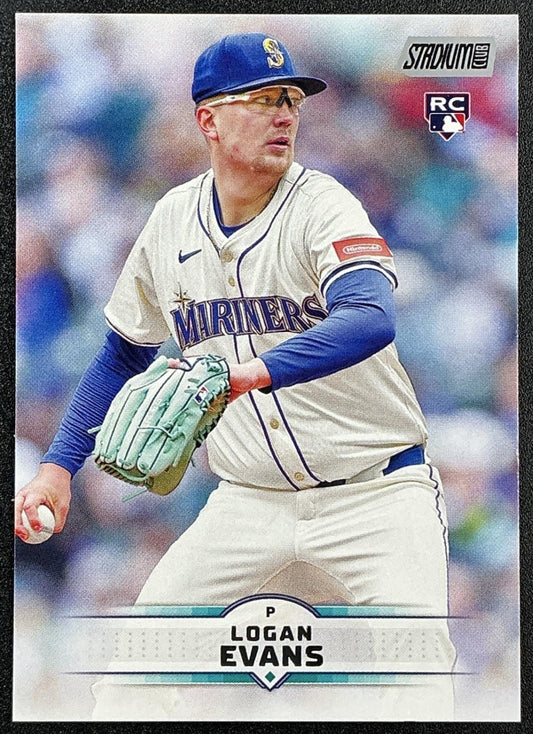 LOGAN EVANS 2025 TOPPS STADIUM CLUB #52 RC MARINERS