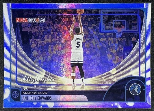 ANTHONY EDWARDS 2025-26 TOPPS HOOPS #270 SEASON HIGHLIGHT TIMBERWOLVES