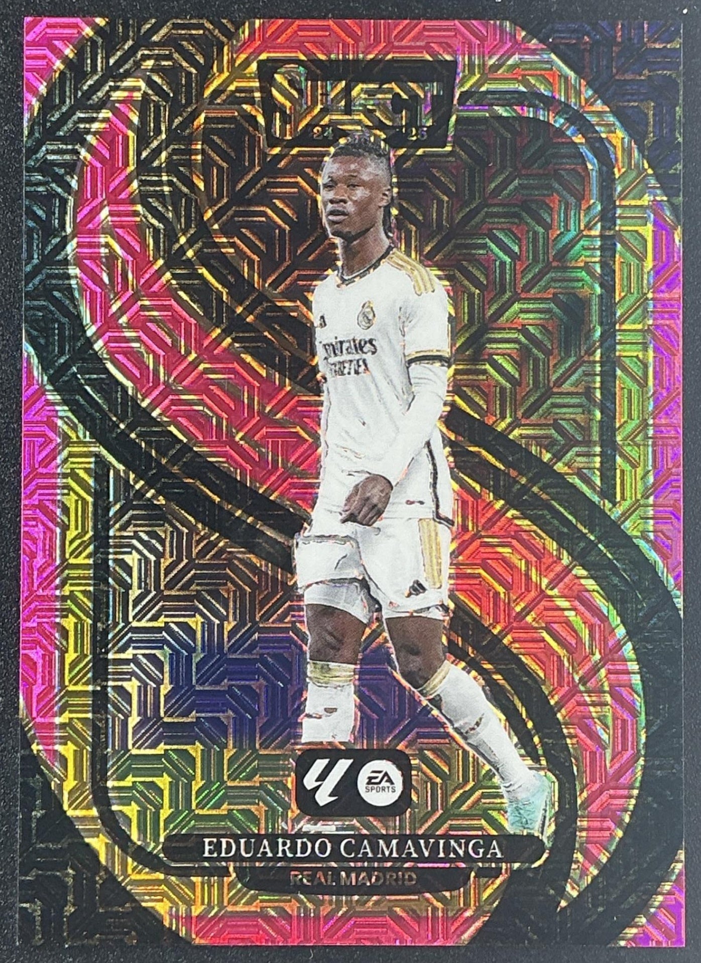 2024 Panini Select La Liga Eduardo Camavinga #119 Pink Mojo Prizm /179 Mezzanine