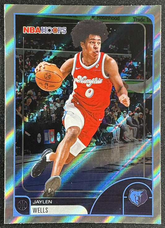 JAYLEN WELLS 2025-26 TOPPS HOOPS #96 LIGHT BURST GRIZZLIES