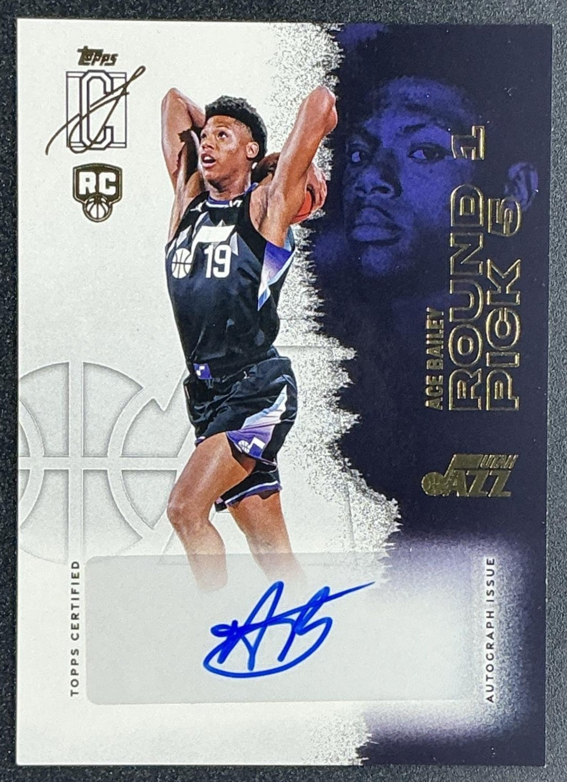 ACE BAILEY 2025-26 TOPPS SIGNATURE CLASS #RCA-AB ROOKIE AUTO RC JAZZ