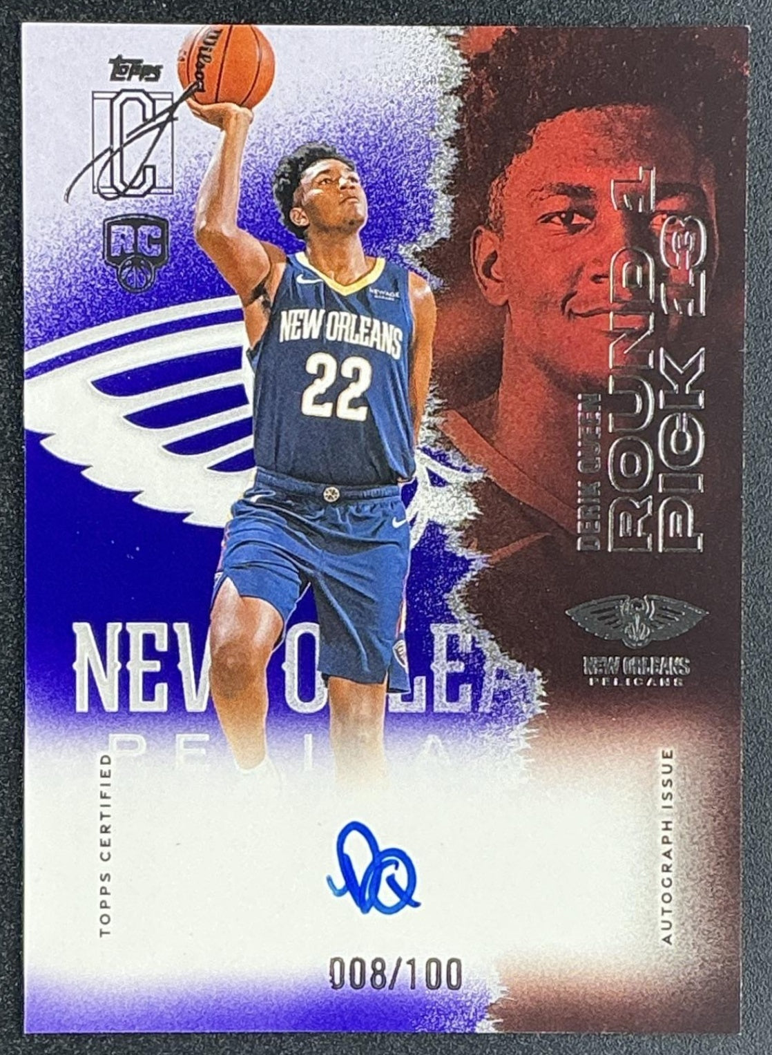 2025 Topps Signature Class Derik Queen #RCA-DQ Rookie Auto Purple /100 RC