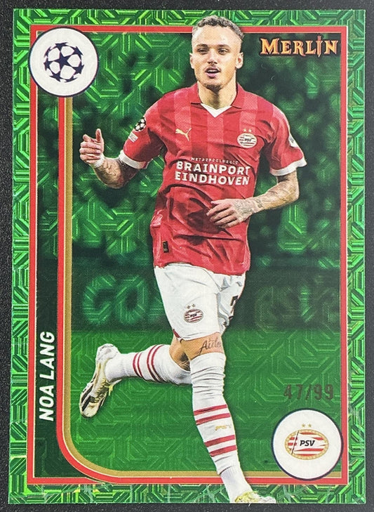 2023 Topps Chrome Merlin Noa Lang #99 Green Mojo Refractor /99
