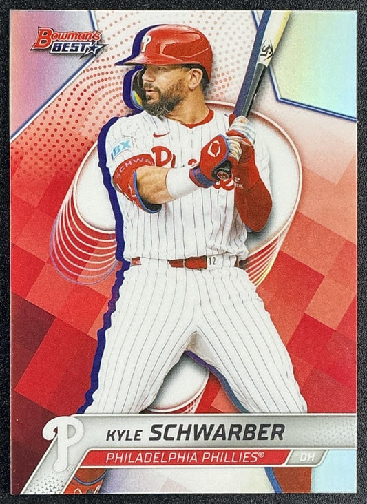 KYLE SCHWARBER 2025 BOWMAN'S BEST #56 REFRACTOR PHILLIES