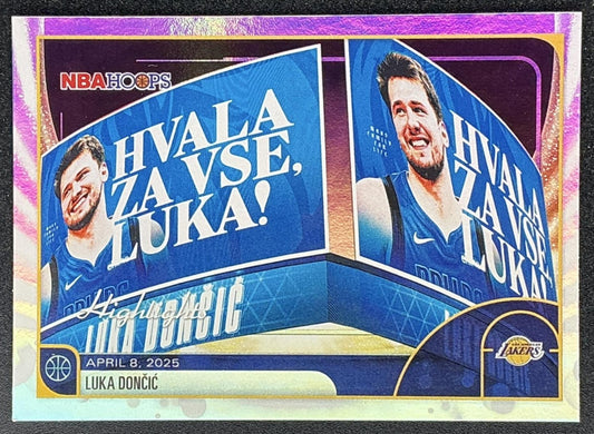 LUKA DONCIC 2025-26 TOPPS HOOPS #269 RAINBOW FOIL SEASON HIGHLIGHT LAKERS