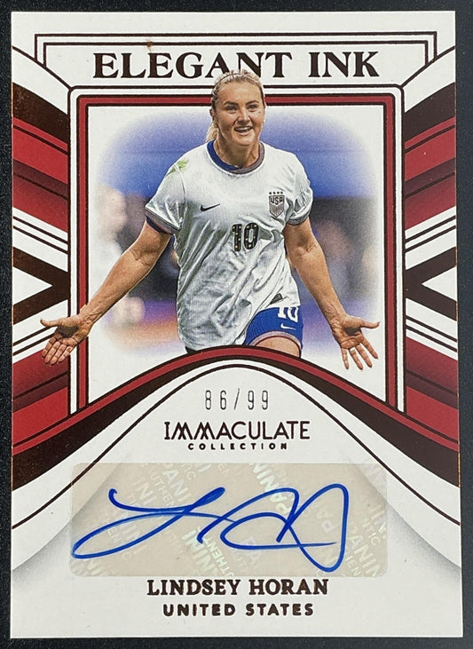 LINDSEY HORAN 2023-24 PANINI IMMACULATE COLLECTION #EI-LH ELEGANT INK 86/99 AUTO