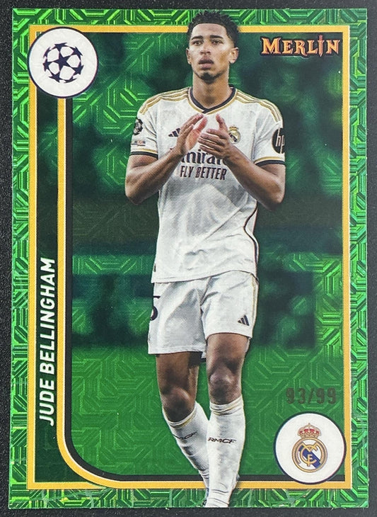 2023 Topps Chrome Merlin Jude Bellingham #105 Green Mojo Refractor /99