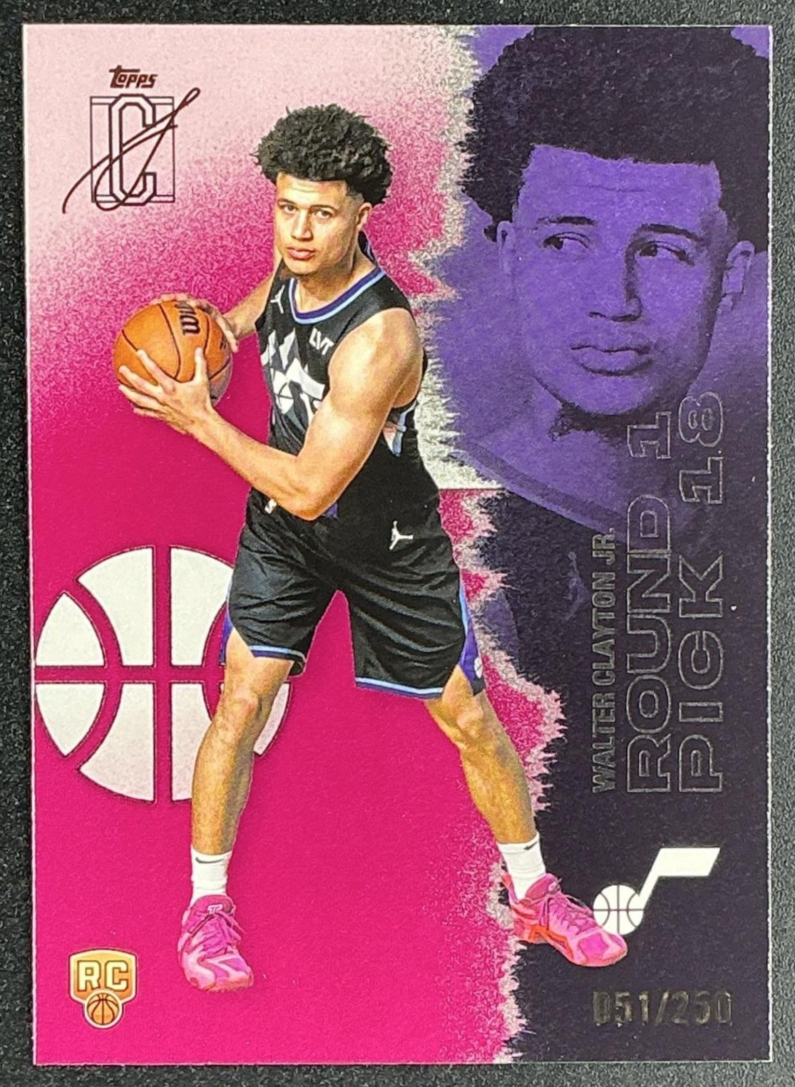 2025 Topps Signature Class Walter Clayton Jr. #114 Rookie Magenta Foil /250 RC