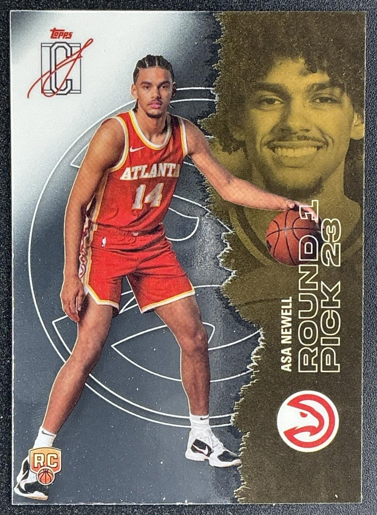 ASA NEWELL 2025-26 TOPPS SIGNATURE CLASS #119 CHROME ROOKIE RC HAWKS