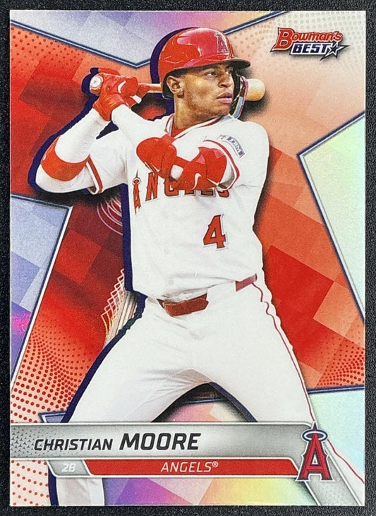 CHRISTIAN MOORE 2025 BOWMAN'S BEST #TP-2 TOP PROSPECTS REFRACTOR ANGELS