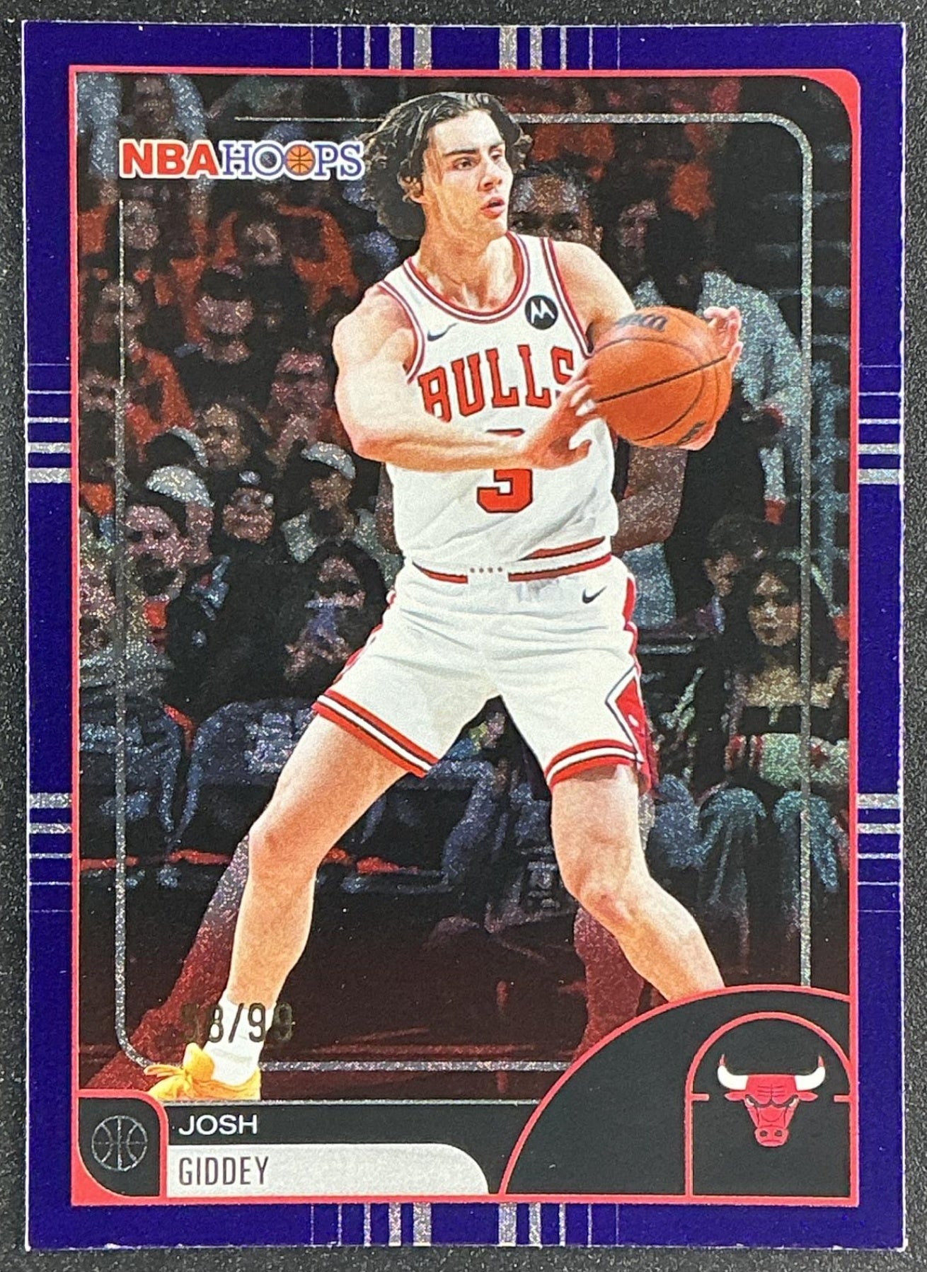 JOSH GIDDEY 2025-26 TOPPS HOOPS #49 PIXEL BURST PURPLE 8/99 BULLS