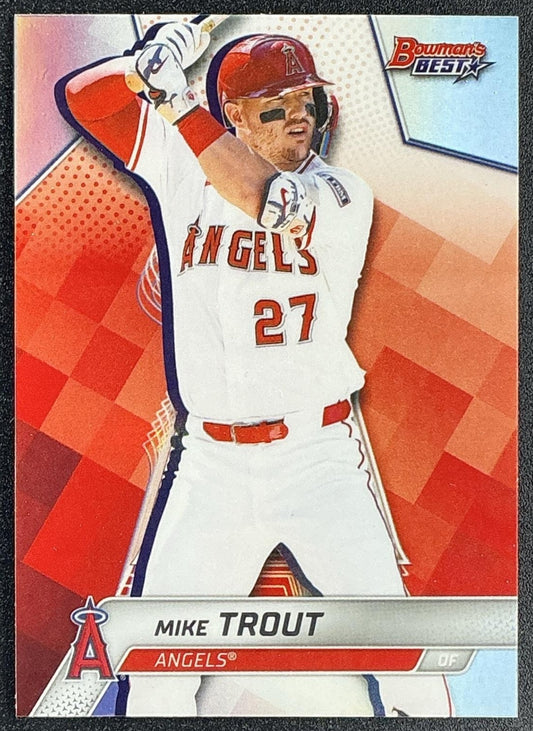 MIKE TROUT 2025 BOWMAN'S BEST #26 REFRACTOR ANGELS