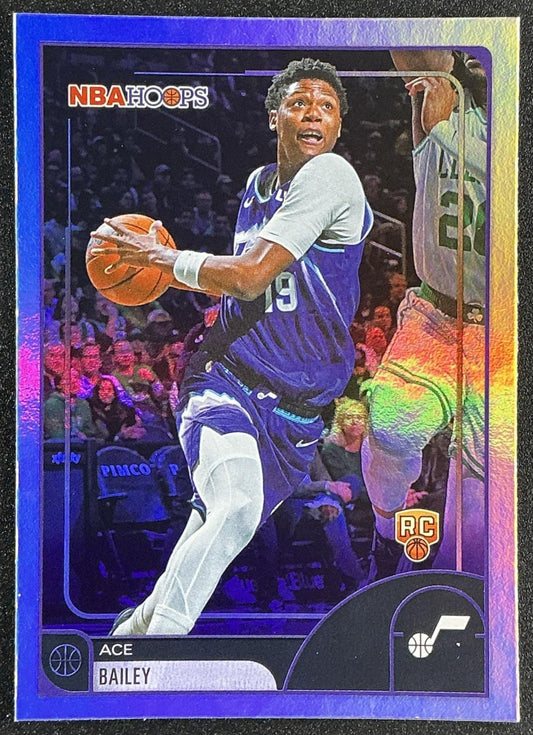 ACE BAILEY 2025-26 TOPPS HOOPS #38 RAINBOW FOIL RC JAZZ