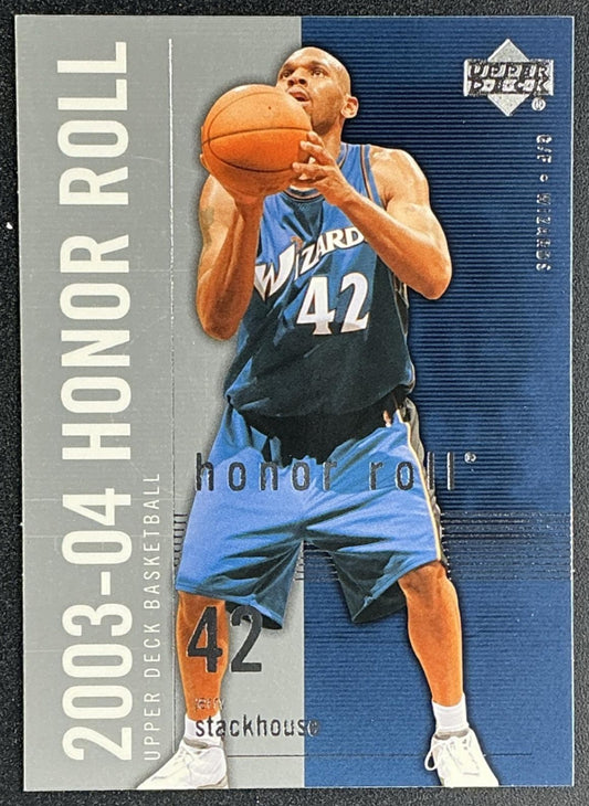 JERRY STACKHOUSE 2003-04 UPPER DECK HONOR ROLL #90 WIZARDS