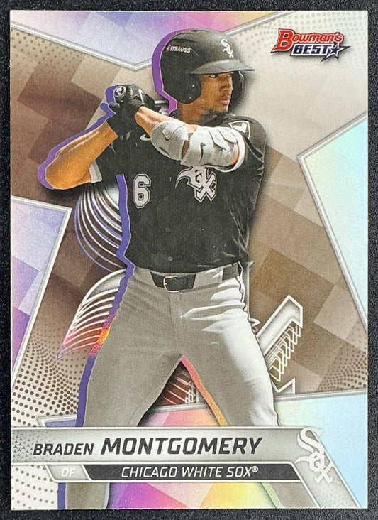 BRADEN MONTGOMERY 2025 BOWMAN'S BEST #TP-19 TOP PROSPECTS REFRACTOR WHITE SOX