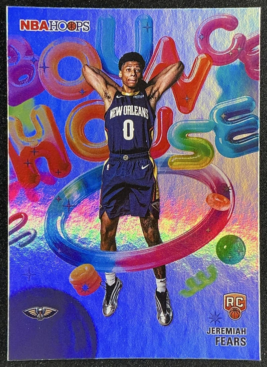JEREMIAH FEARS 2025-26 TOPPS HOOPS #BH-22 BOUNCE HOUSE RAINBOW FOIL RC PELICANS