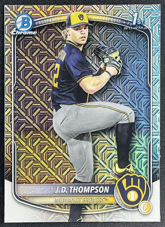 2025 Bowman Draft J.D. Thompson #BDC-14 Chrome Mojo Refractor 1st Prospect