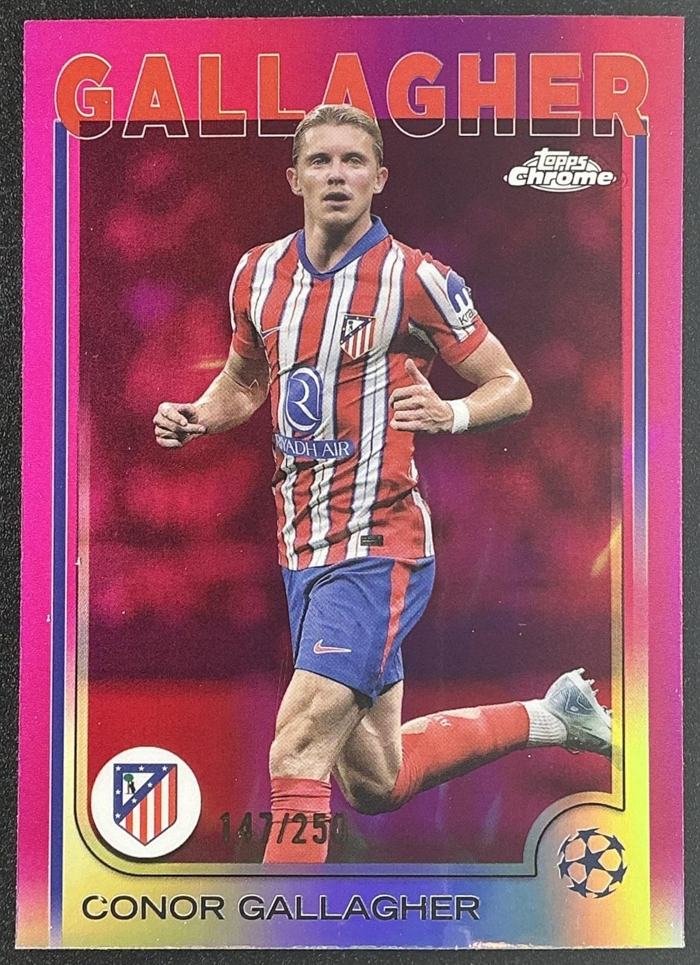 2024 Topps Chrome UEFA Club Competitions Conor Gallagher #35 Pink Refractor /250