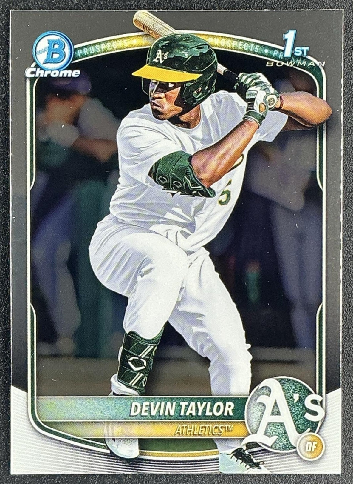 DEVIN TAYLOR 2025 BOWMAN DRAFT #BDC-135 CHROME 1ST PROSPECT ATHLETICS