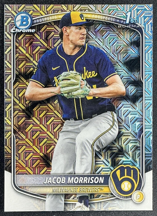 2025 Bowman Draft Jacob Morrison #BDC-42 Chrome Mojo Refractor 1st Prospect