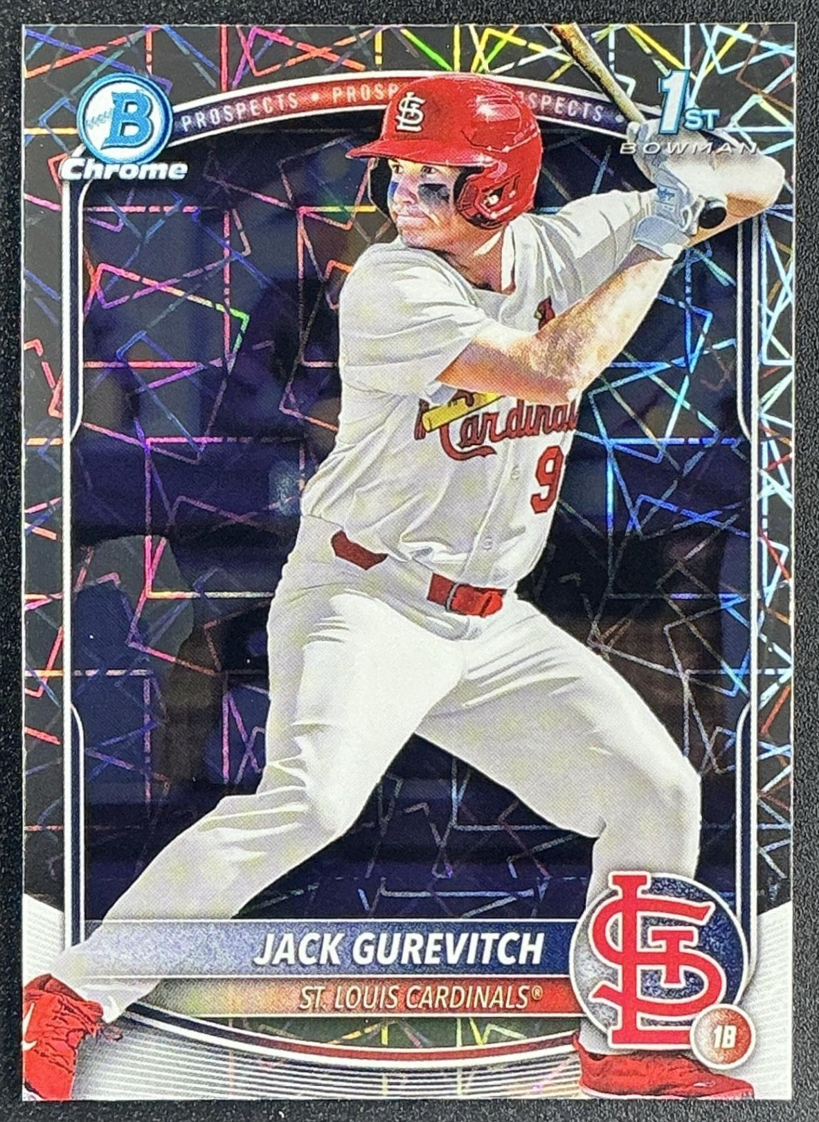 2025 Bowman Draft Jack Gurevitch #BDC-150 Chrome Lazer Refractor 1st Prospect