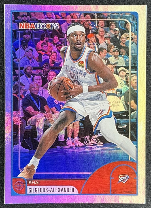 SHAI GILGEOUS-ALEXANDER 2025-26 TOPPS HOOPS #86 RAINBOW FOIL THUNDER