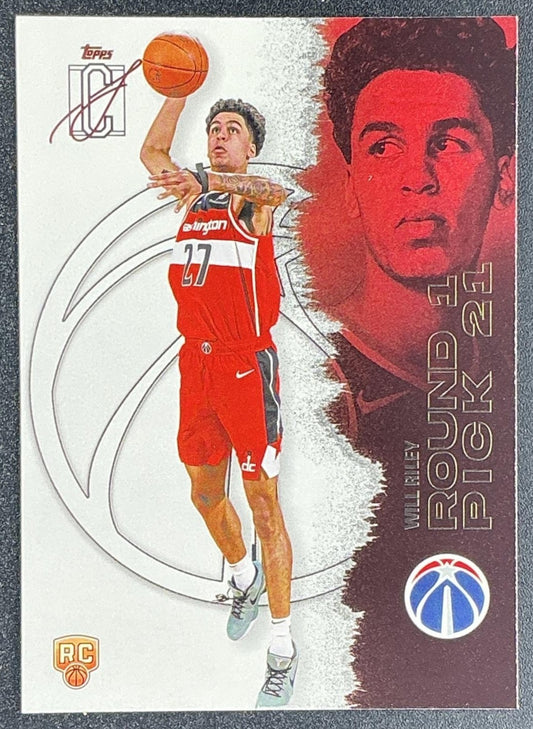 WILL RILEY 2025-26 TOPPS SIGNATURE CLASS #117 ROOKIE RC WIZARDS