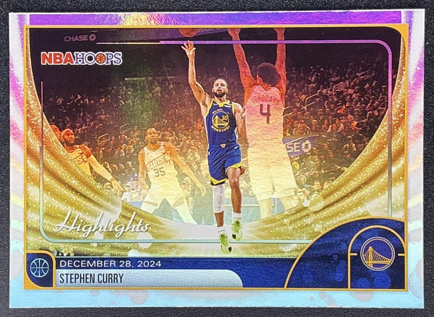 STEPHEN CURRY 2025-26 TOPPS HOOPS #261 RAINBOW FOIL SEASON HIGHLIGHT WARRIORS